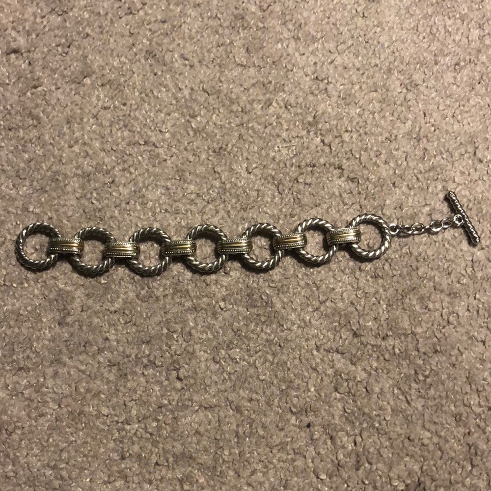 Two tones link bracelet